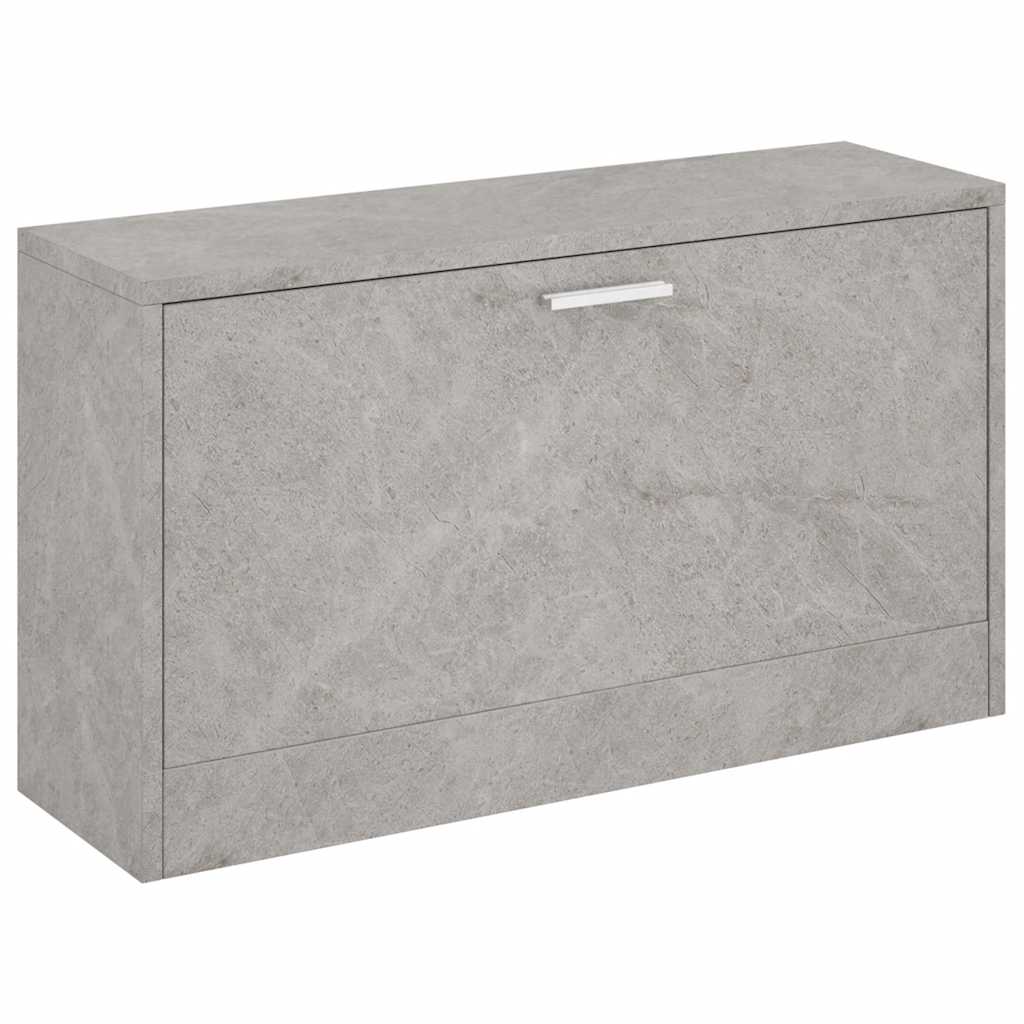 skobænk 80x24x45 cm konstrueret træ betongrå