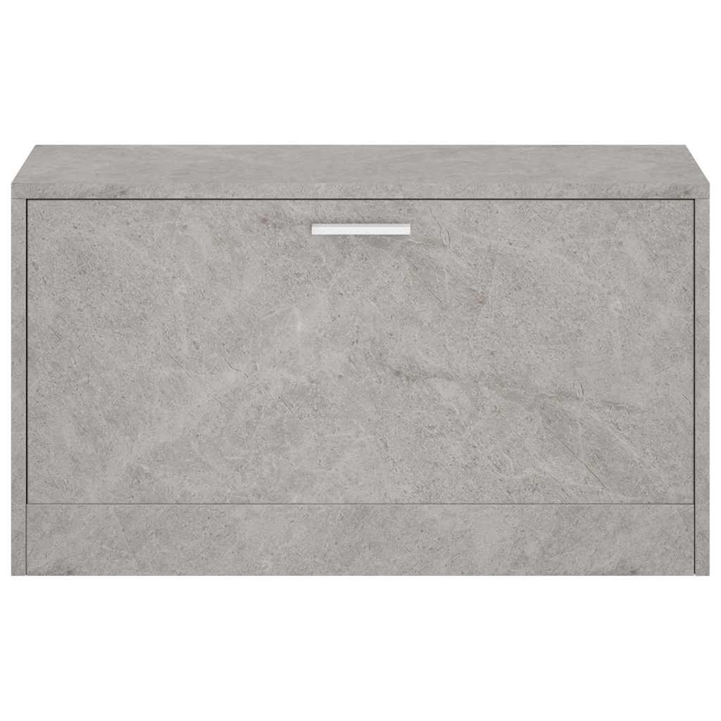 skobænk 80x24x45 cm konstrueret træ betongrå