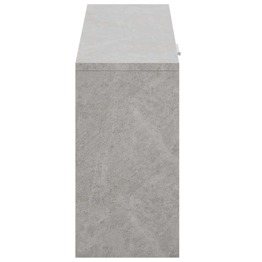 skobænk 80x24x45 cm konstrueret træ betongrå