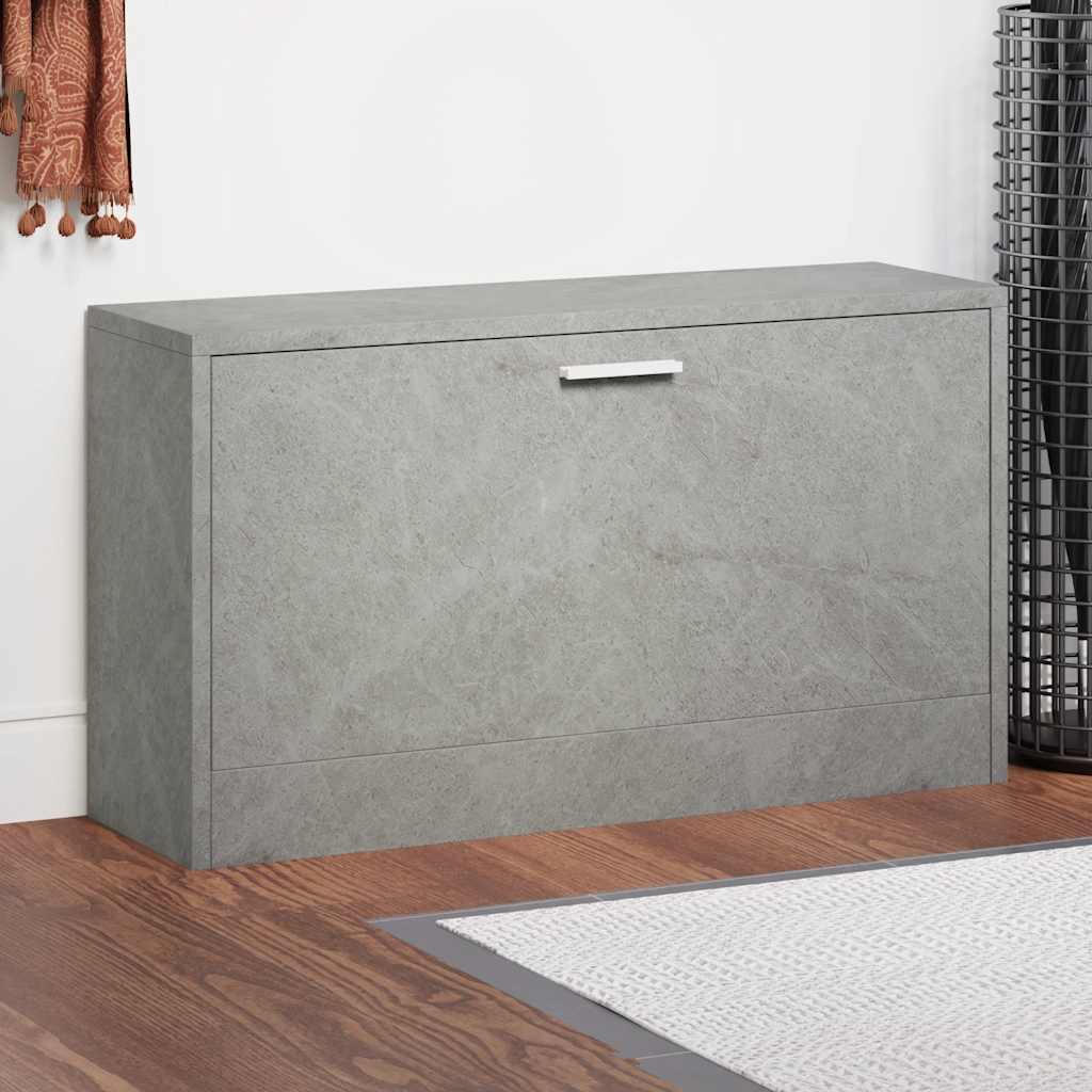 skobænk 80x24x45 cm konstrueret træ betongrå