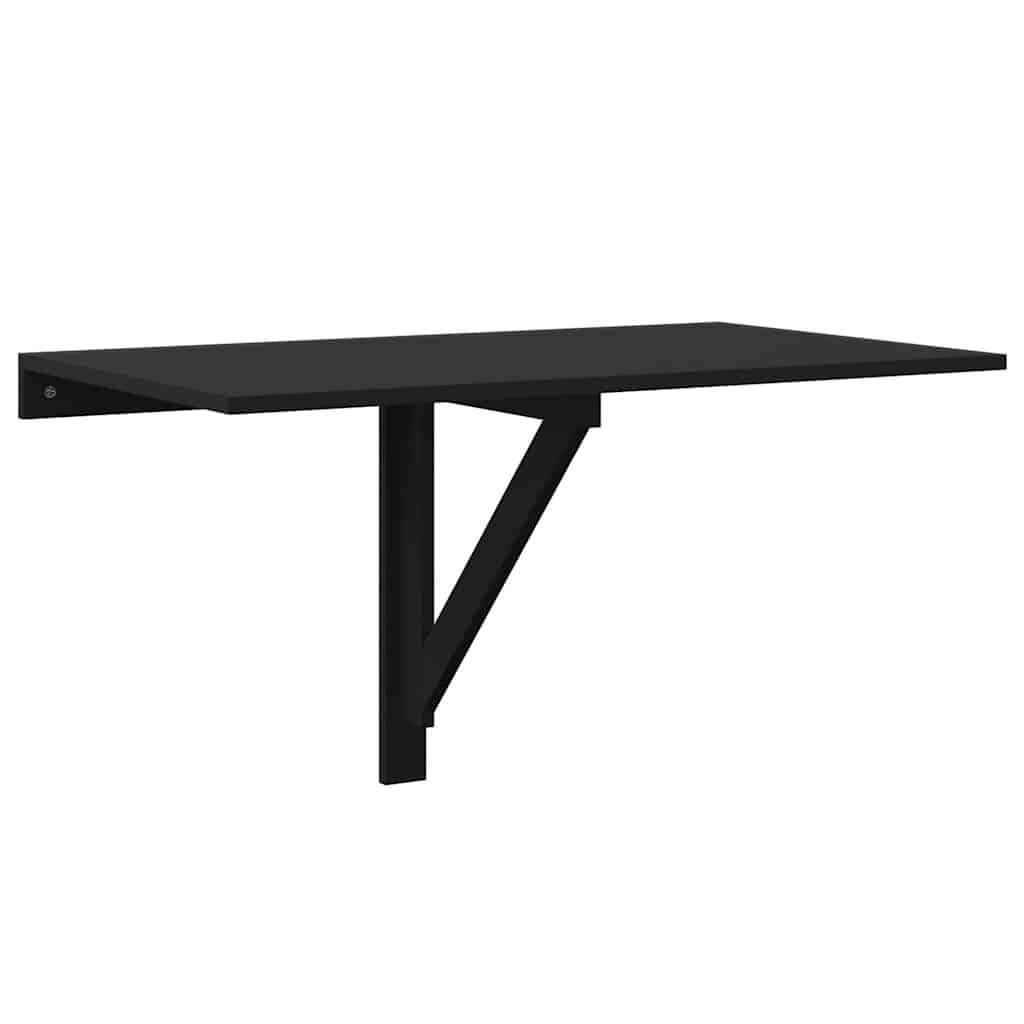 væghængt klapbord 100x60x56 cm konstrueret træ sort