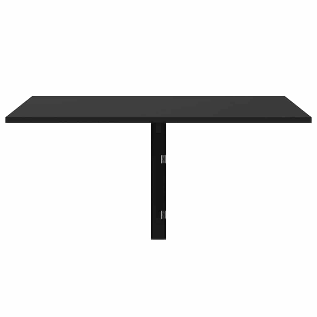 væghængt klapbord 100x60x56 cm konstrueret træ sort
