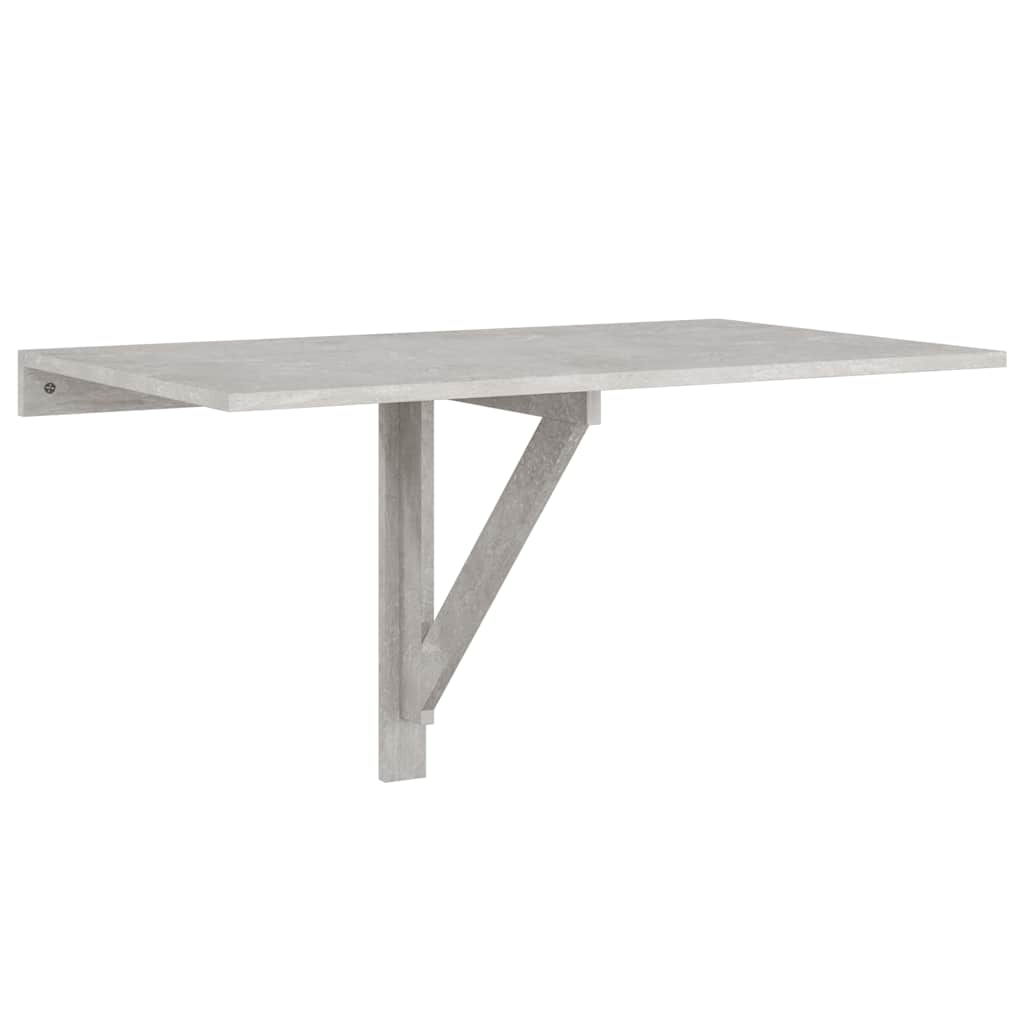 væghængt klapbord 100x60x56 cm konstrueret træ betongrå