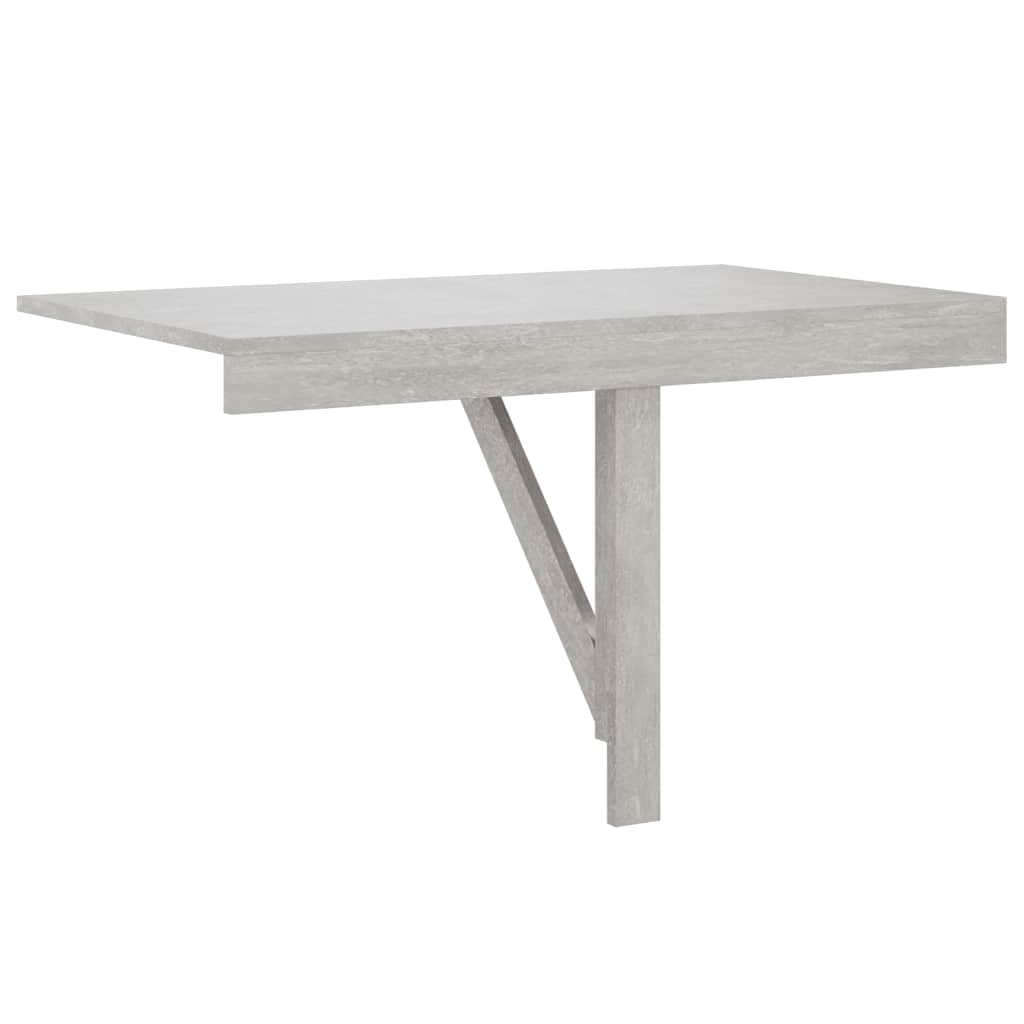 væghængt klapbord 100x60x56 cm konstrueret træ betongrå