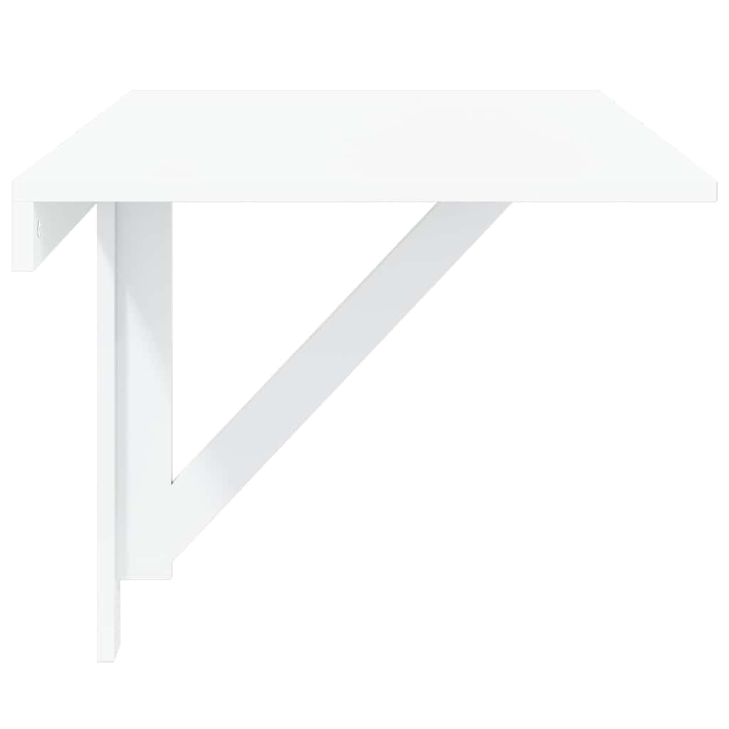 væghængt klapbord 100x60x56 cm konstrueret træ hvid højglans