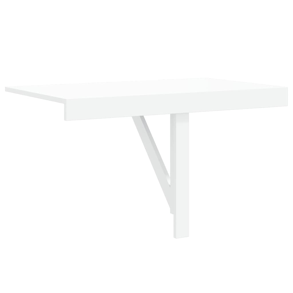 væghængt klapbord 100x60x56 cm konstrueret træ hvid højglans
