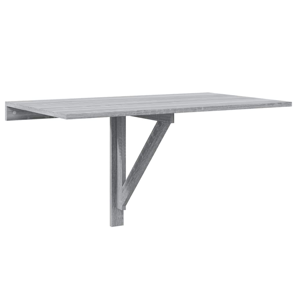 væghængt klapbord 100x60x56 cm konstrueret træ grå sonoma-eg