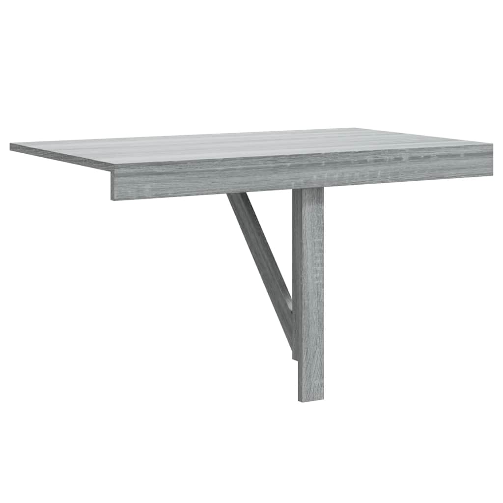 væghængt klapbord 100x60x56 cm konstrueret træ grå sonoma-eg