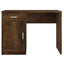 skrivebord med skab 100x40x73 cm konstrueret træ røget egetræ