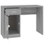 skrivebord med skab 100x40x73 cm konstrueret træ grå sonoma-eg