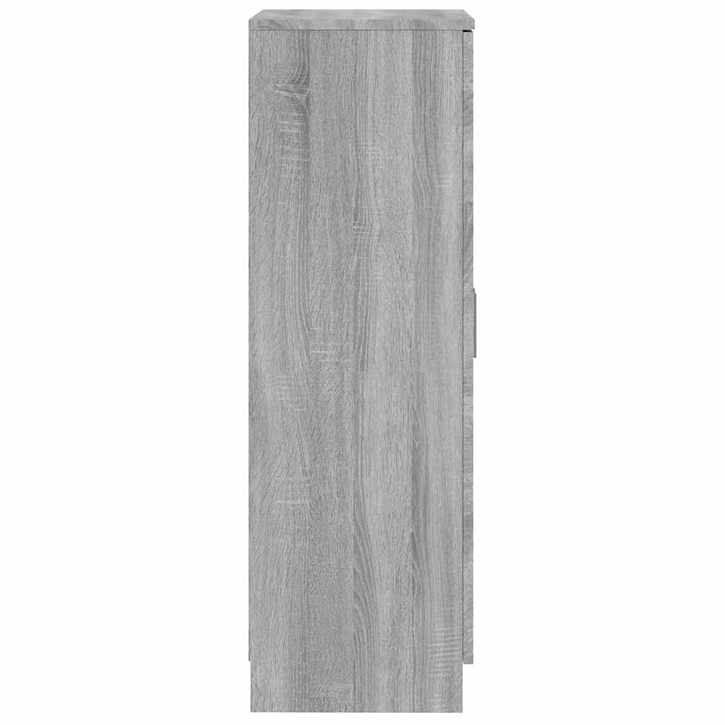 skoskab 55x35x108 cm konstrueret træ grå sonoma-eg