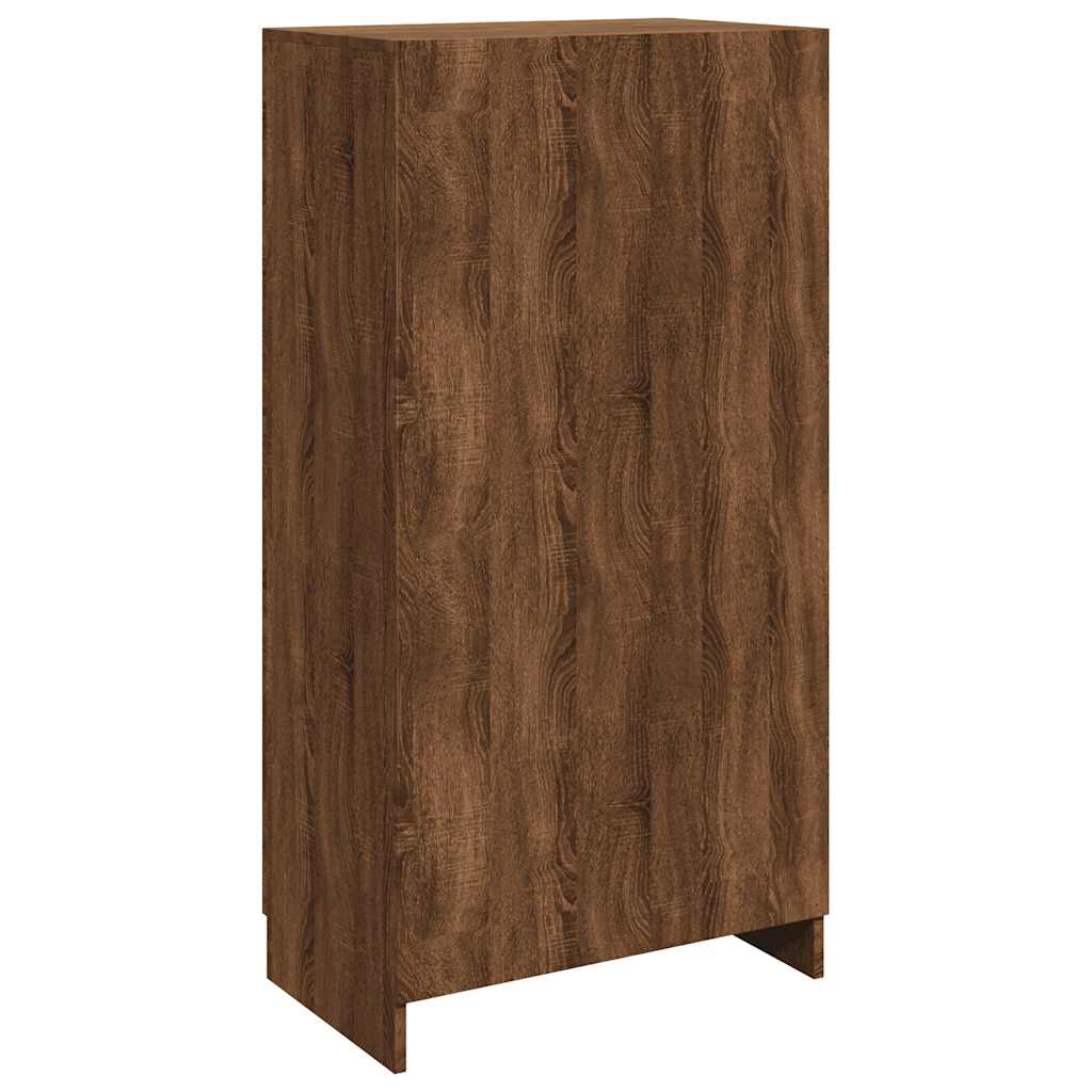 skoreol 55x35x108 cm konstrueret træ brun egetræsfarve