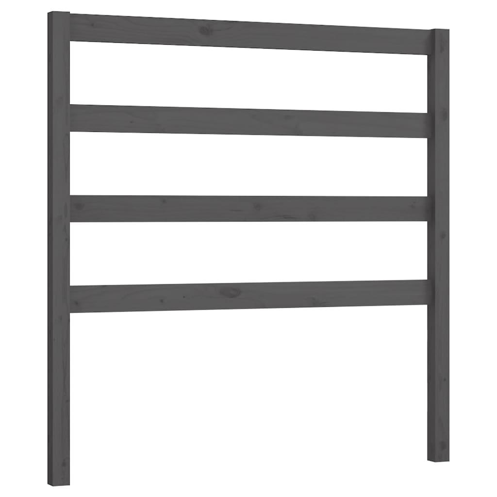 sengegærde 81x4x100 cm massivt fyrretræ grå