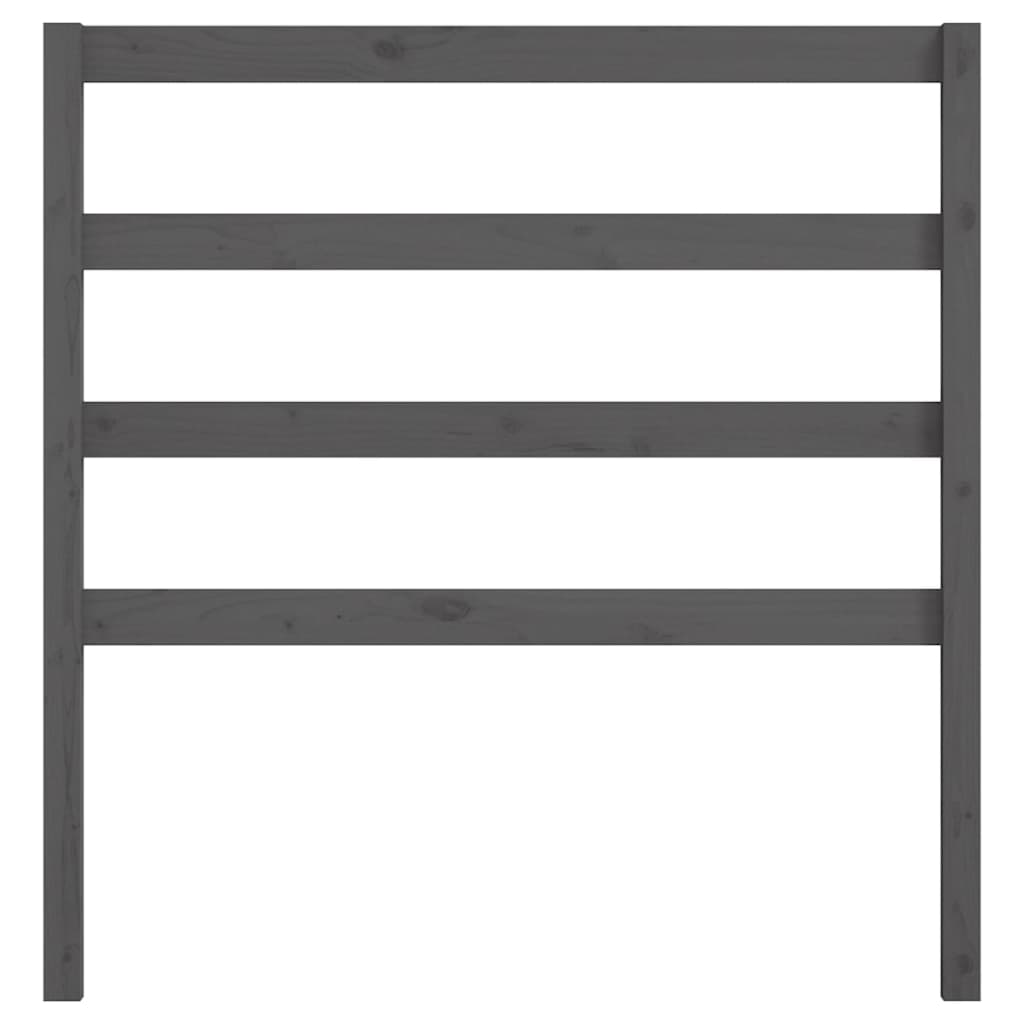 sengegærde 81x4x100 cm massivt fyrretræ grå