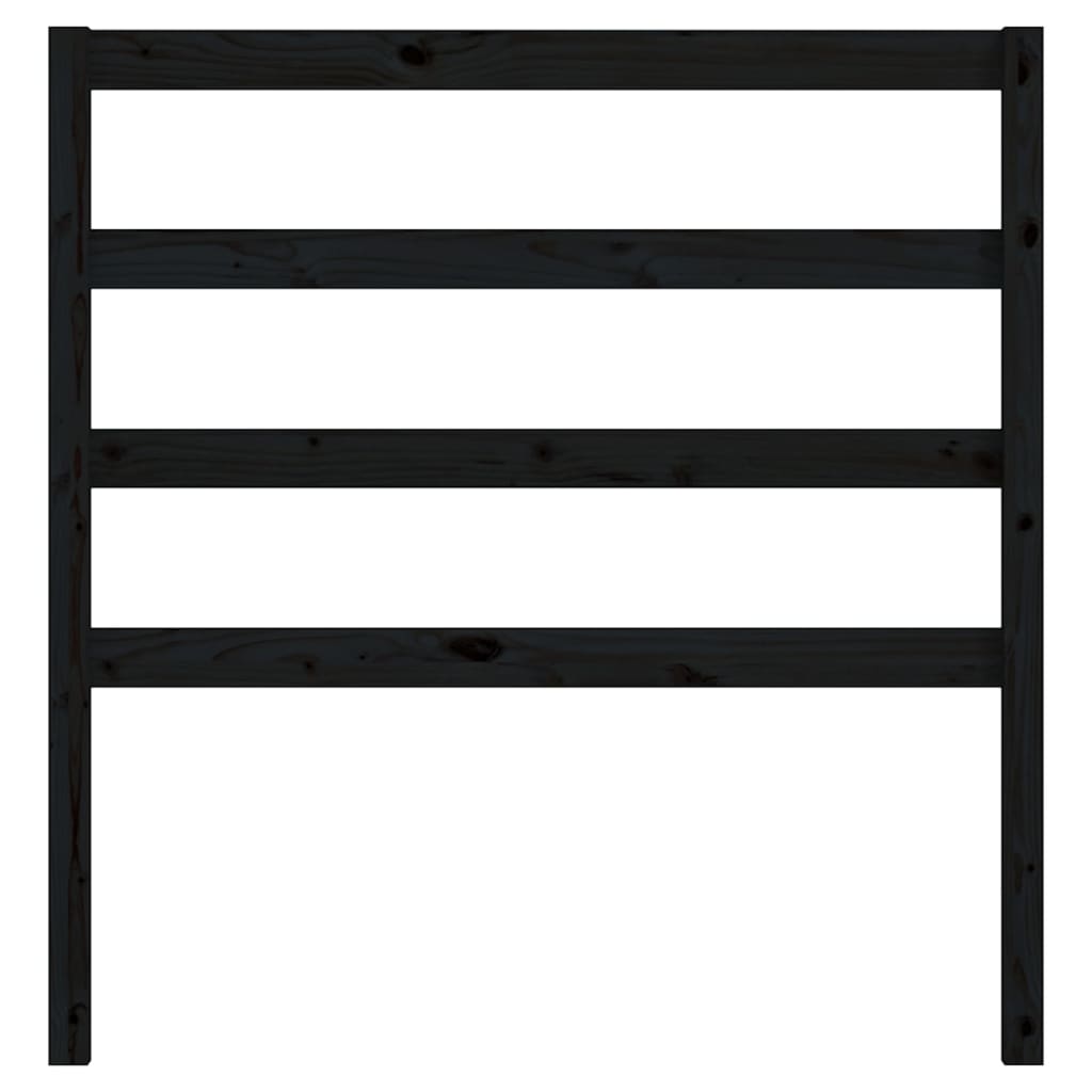 sengegærde 96x4x100 cm massivt fyrretræ sort