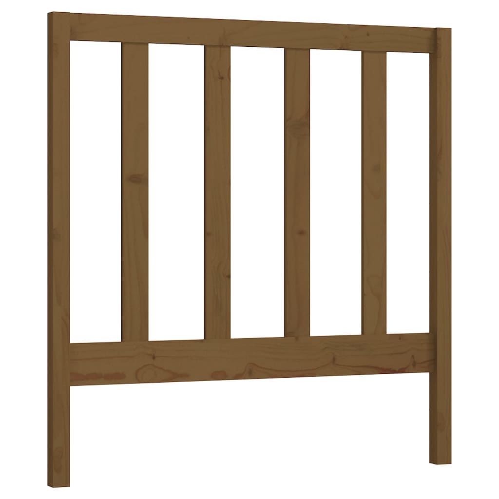 sengegærde 81x4x100 cm massivt fyrretræ gyldenbrun