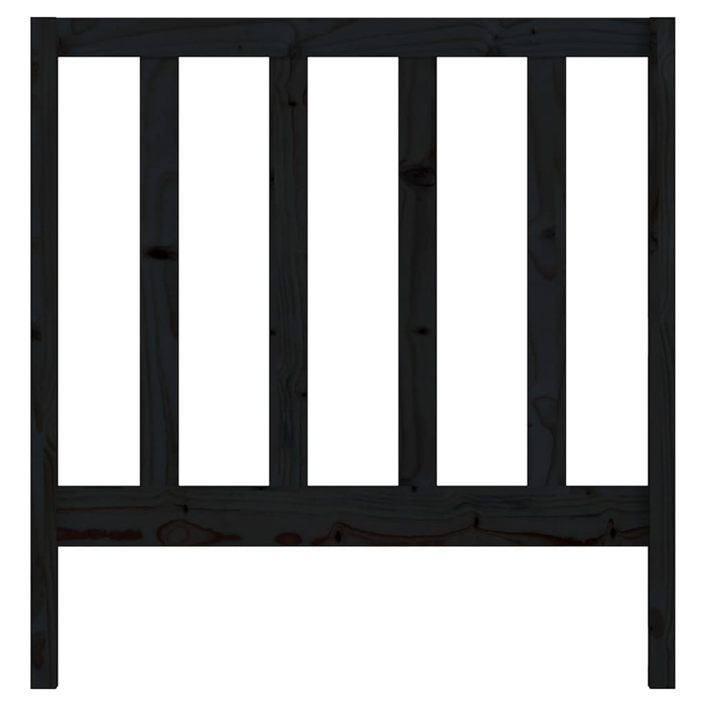 sengegærde 96x4x100 cm massivt fyrretræ sort