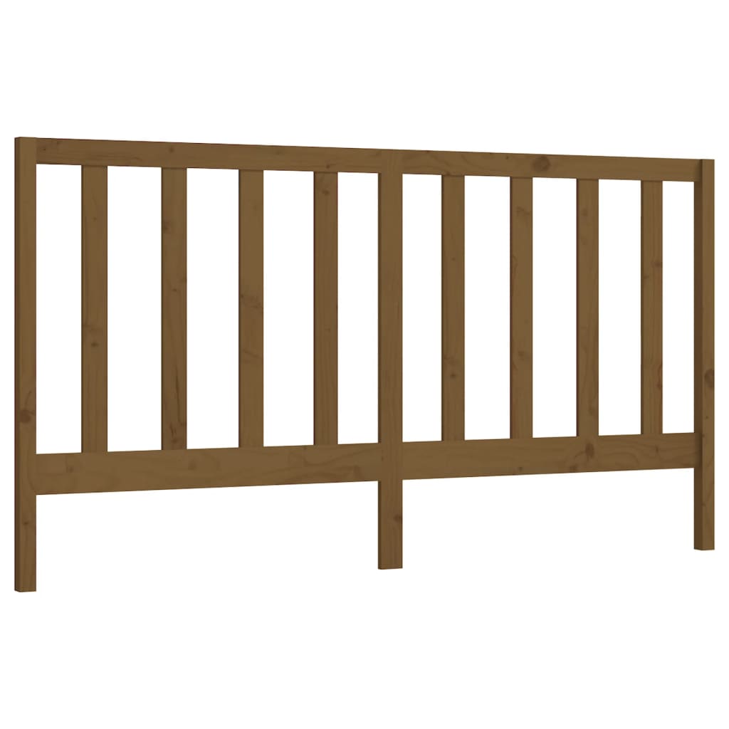 sengegærde 206x4x100 cm massivt fyrretræ gyldenbrun
