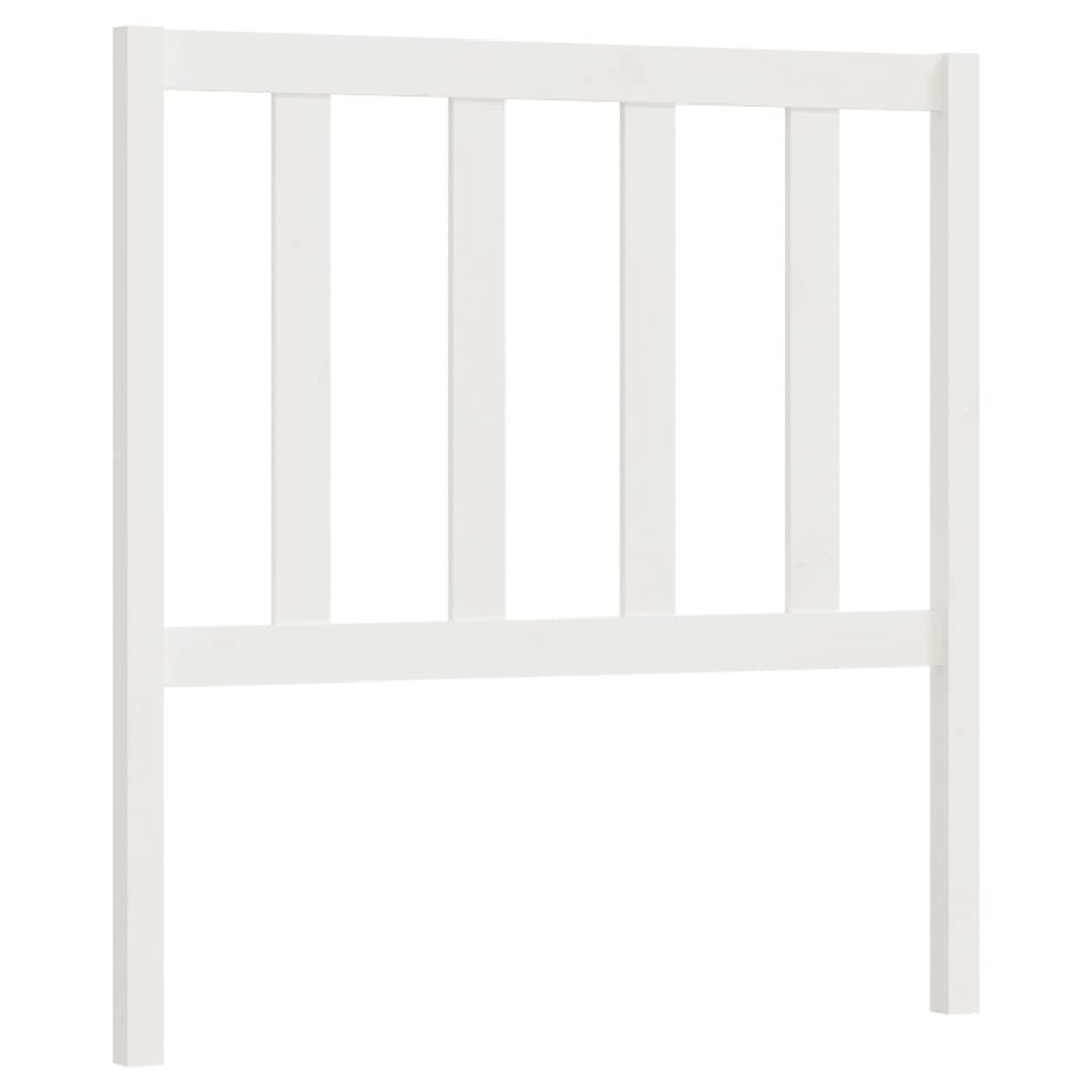 sengegærde 81x4x100 cm massivt fyrretræ hvid