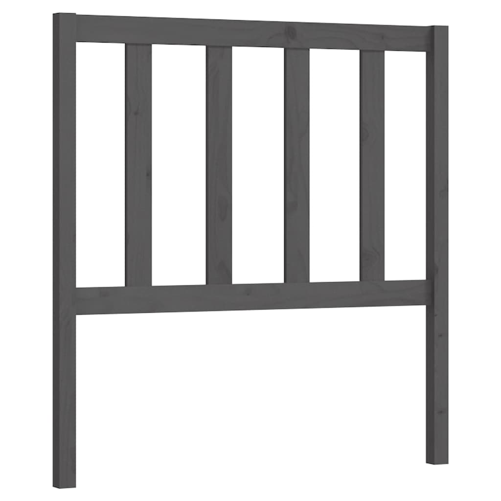 sengegærde 81x4x100 cm massivt fyrretræ grå