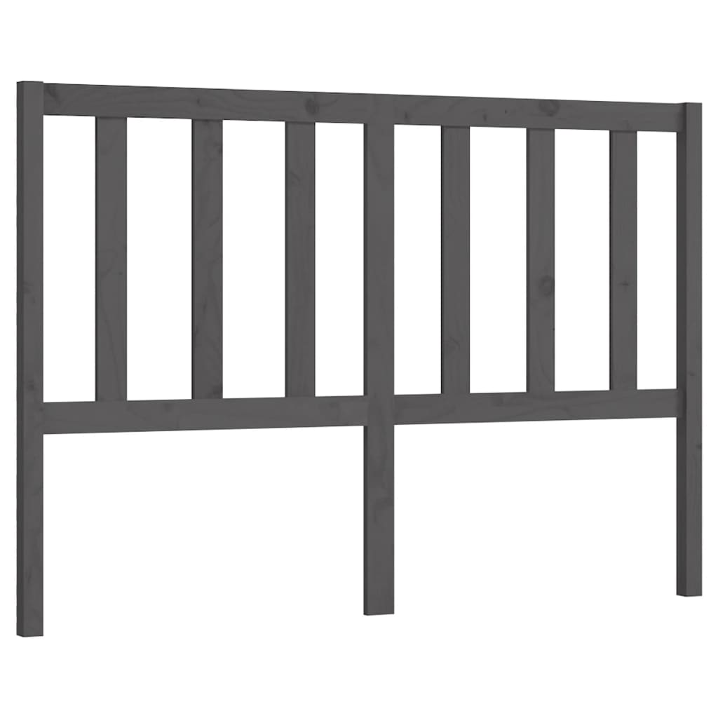 sengegærde 146x4x100 cm massivt fyrretræ grå