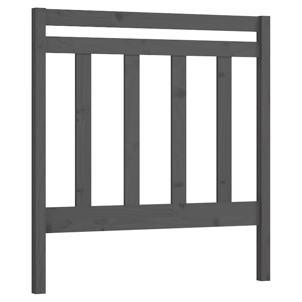 sengegærde 106x4x100 cm massivt fyrretræ grå