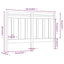 sengegærde 126x4x100 cm massivt fyrretræ sort