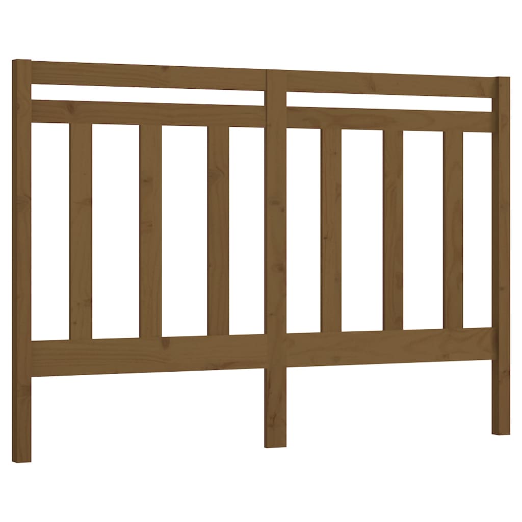 sengegærde 141x4x100 cm massivt fyrretræ gyldenbrun