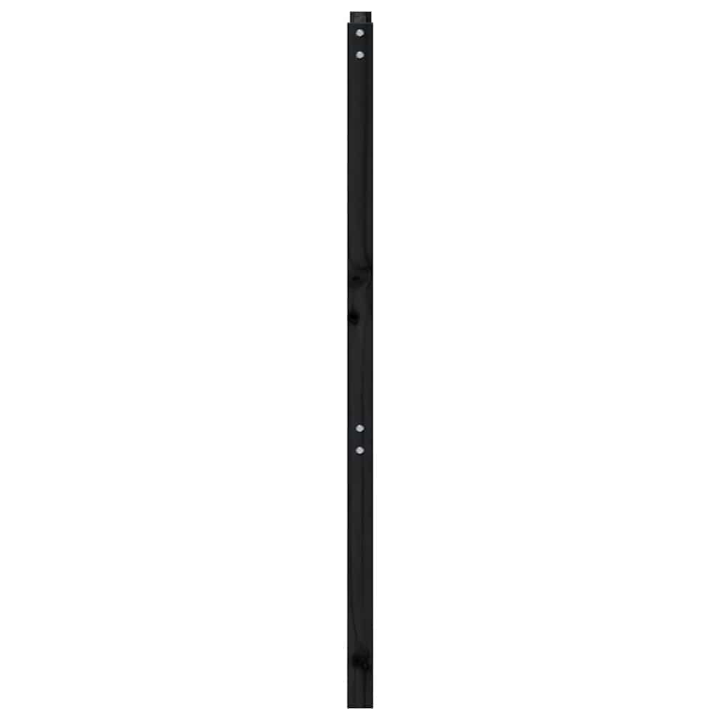 sengegærde 81x4x100 cm massivt fyrretræ sort