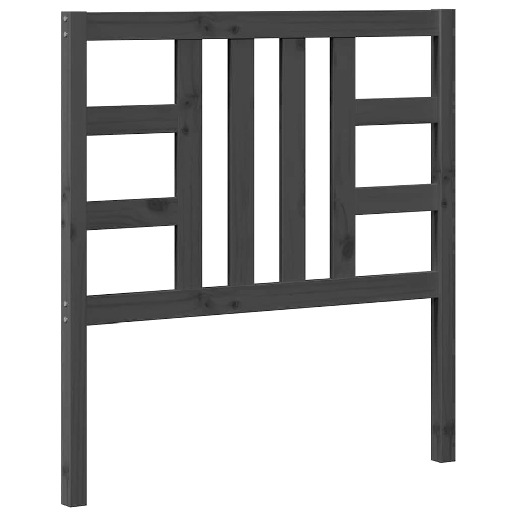 sengegærde 96x4x100 cm massivt fyrretræ grå