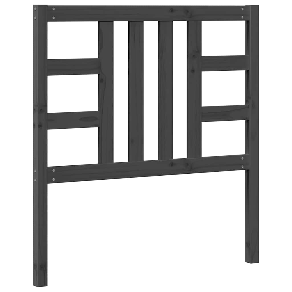 sengegærde 96x4x100 cm massivt fyrretræ grå