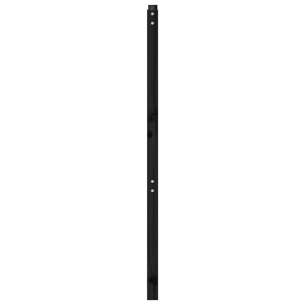 sengegærde 96x4x100 cm massivt fyrretræ sort