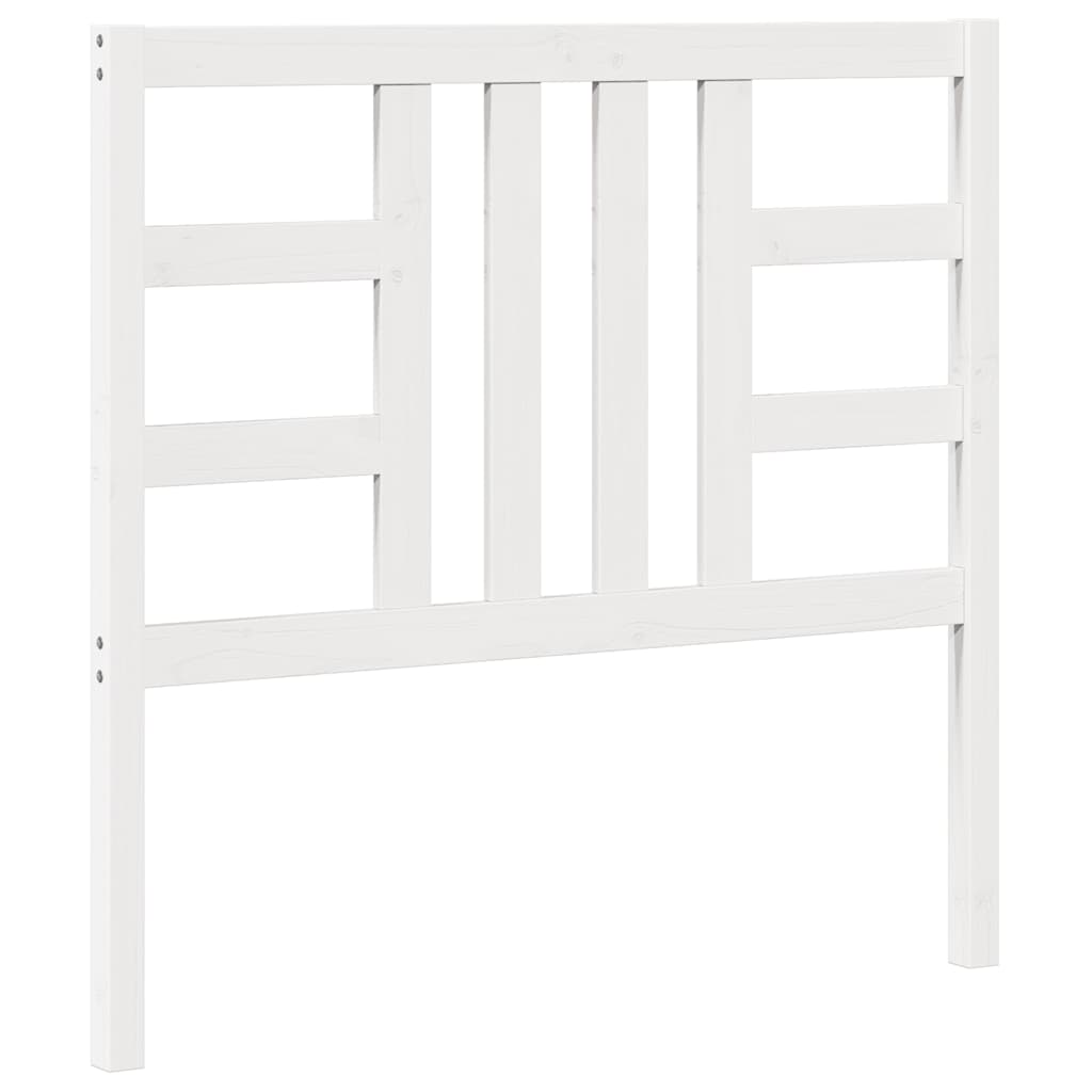 sengegærde 106x4x100 cm massivt fyrretræ hvid