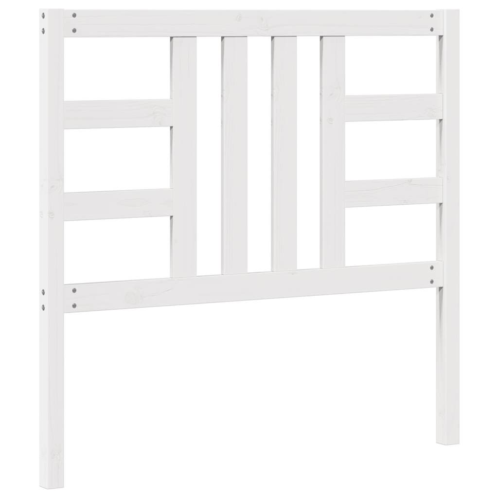 sengegærde 106x4x100 cm massivt fyrretræ hvid