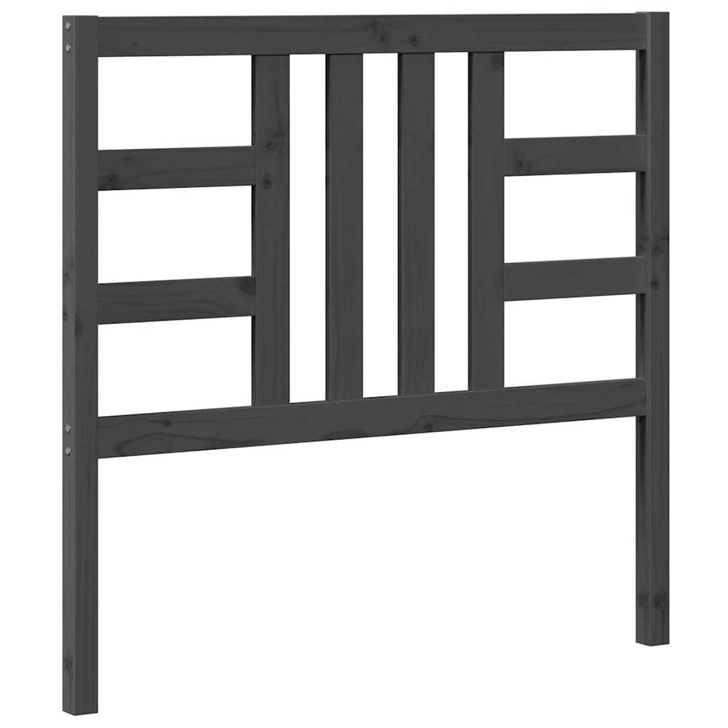 sengegærde 106x4x100 cm massivt fyrretræ grå