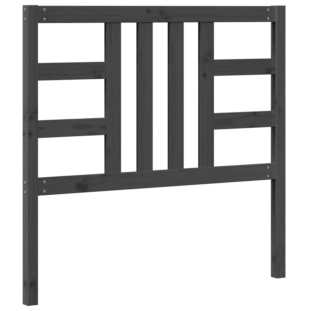 sengegærde 106x4x100 cm massivt fyrretræ grå