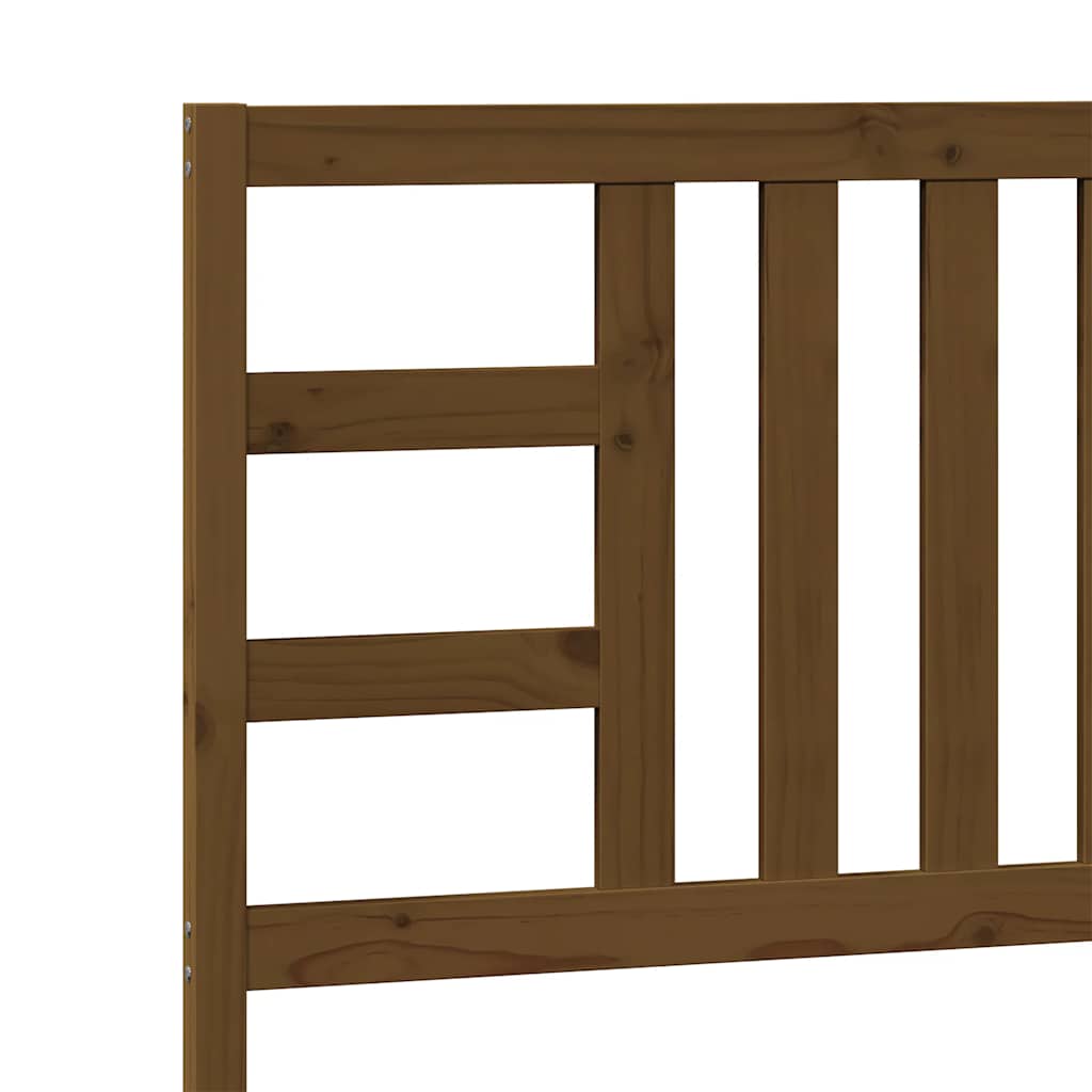 sengegærde 106x4x100 cm massivt fyrretræ gyldenbrun