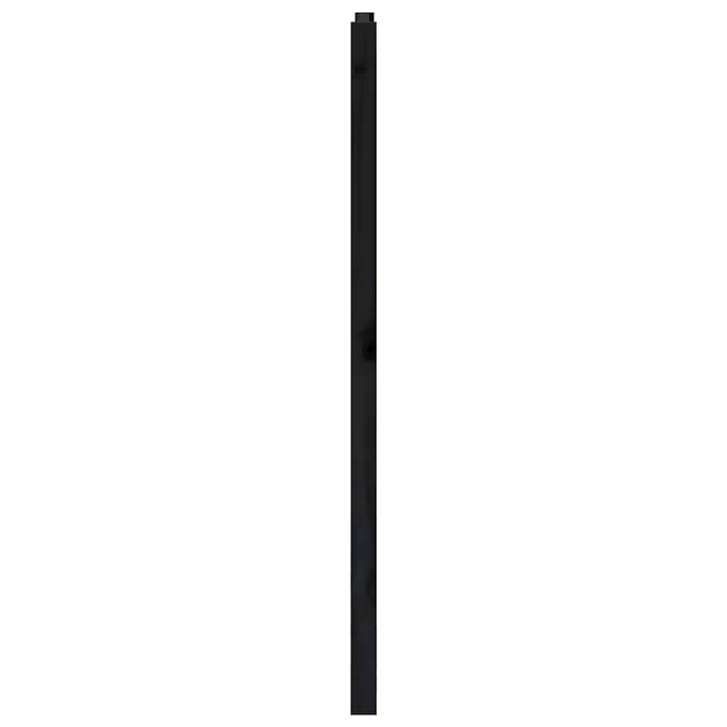 sengegærde 126x4x100 cm massivt fyrretræ sort