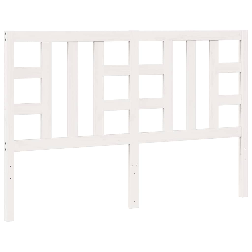 sengegærde 156x4x100 cm massivt fyrretræ hvid