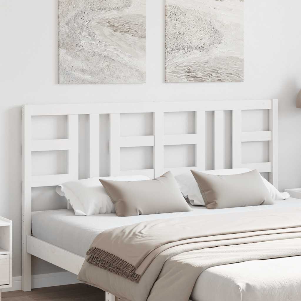 sengegærde 156x4x100 cm massivt fyrretræ hvid