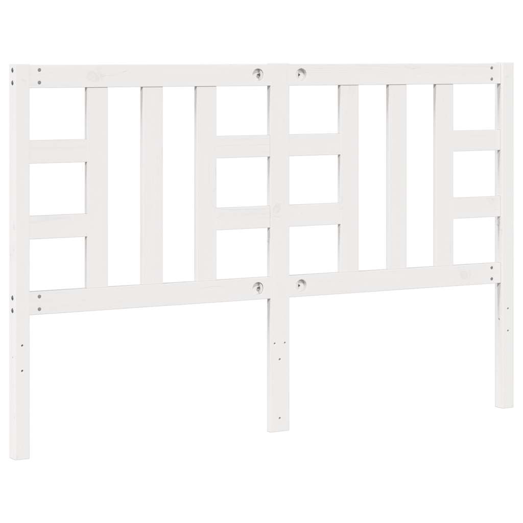 sengegærde 156x4x100 cm massivt fyrretræ hvid