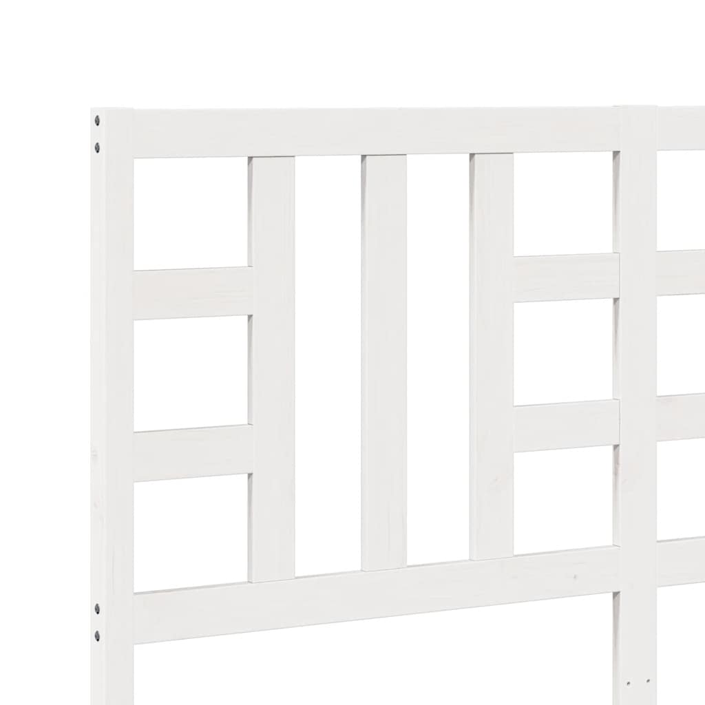 sengegærde 156x4x100 cm massivt fyrretræ hvid