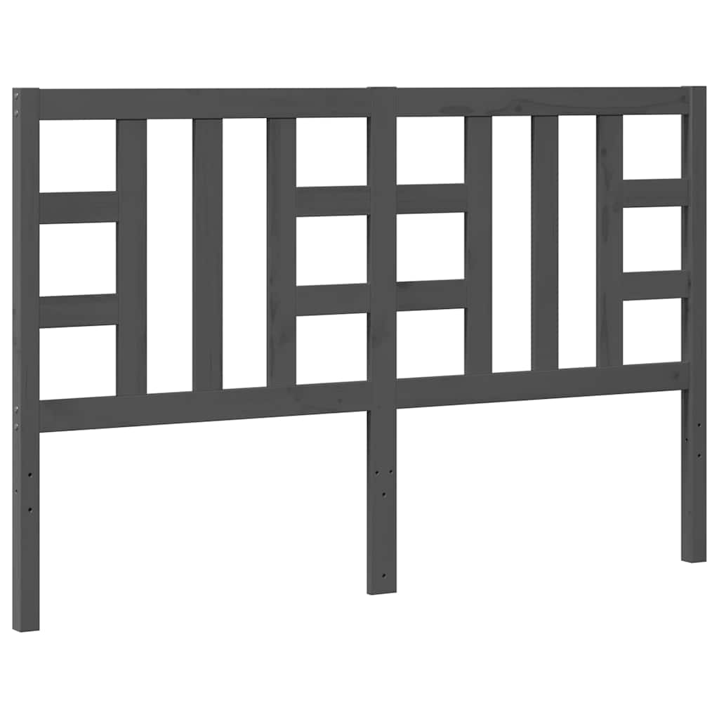 sengegærde 166x4x100 cm massivt fyrretræ grå