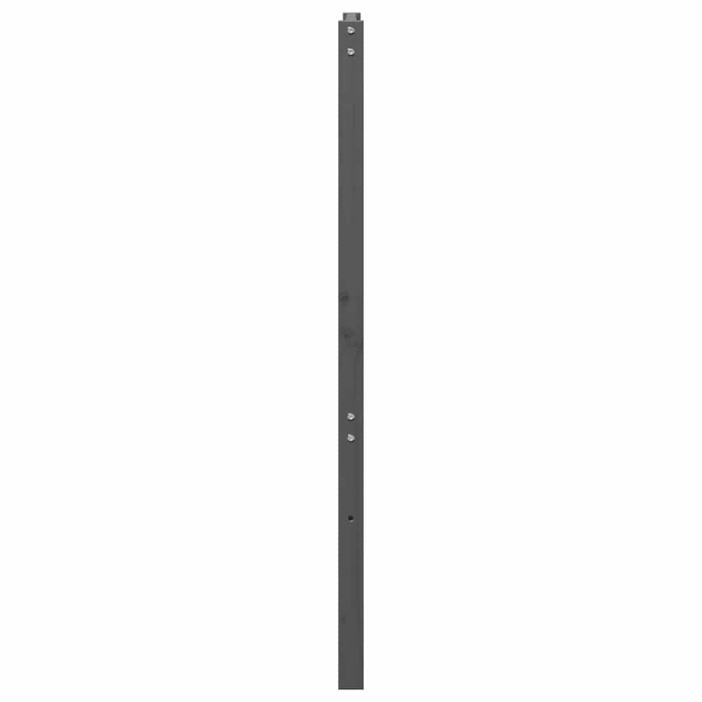 sengegærde 166x4x100 cm massivt fyrretræ grå