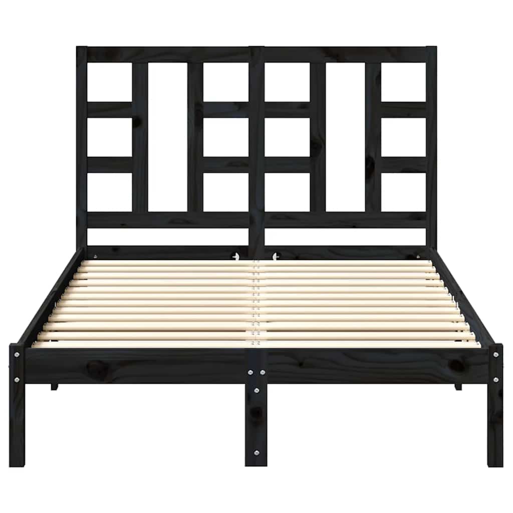 sengegærde 206x4x100 cm massivt fyrretræ grå