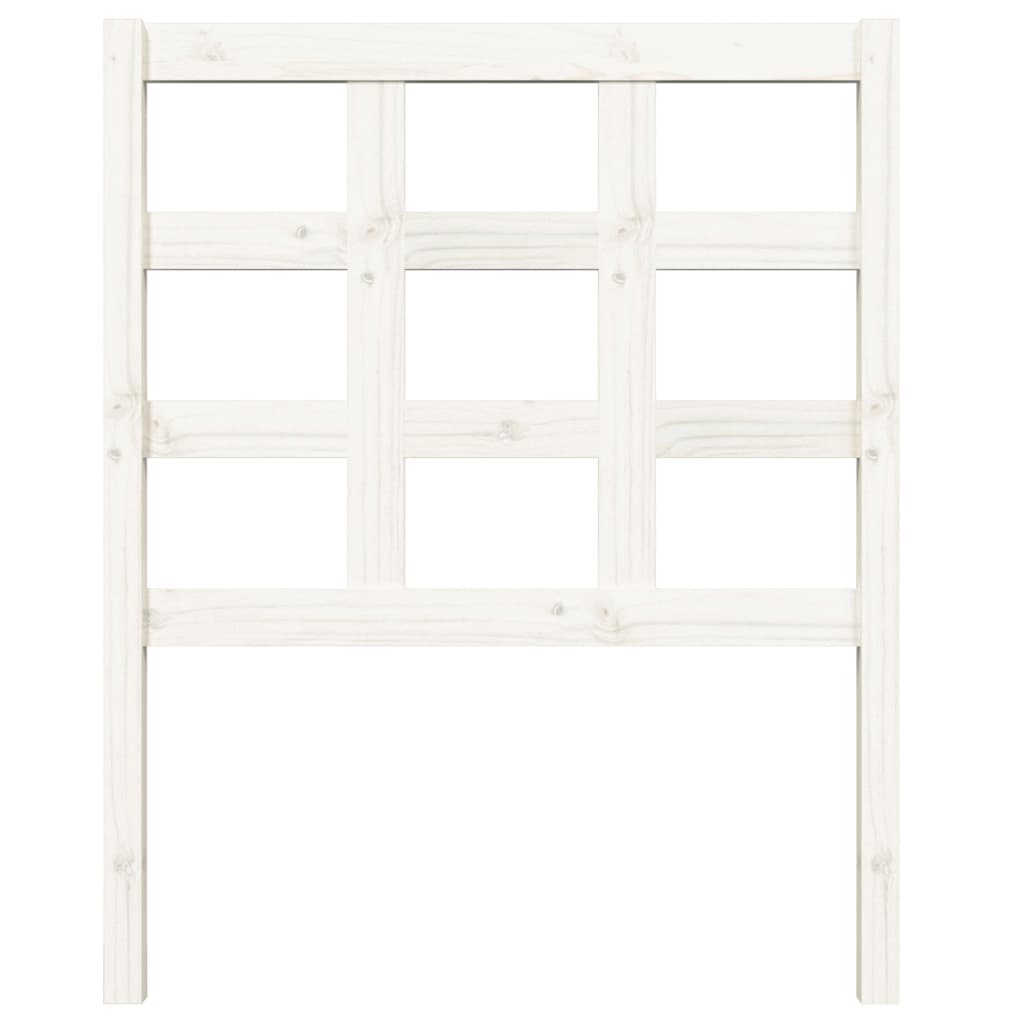 sengegavl 80,5x4x100 cm massivt fyrretræ hvid