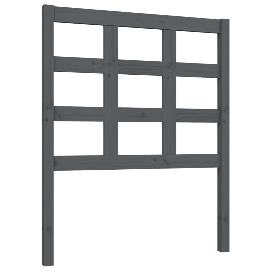 sengegærde 80,5x4x100 cm massivt fyrretræ grå