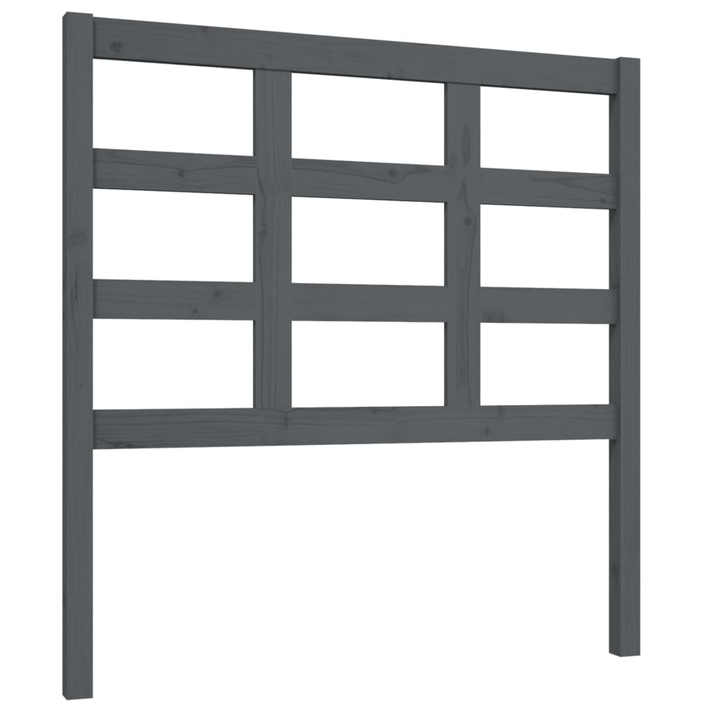 sengegærde 95,5x4x100 cm massivt fyrretræ grå
