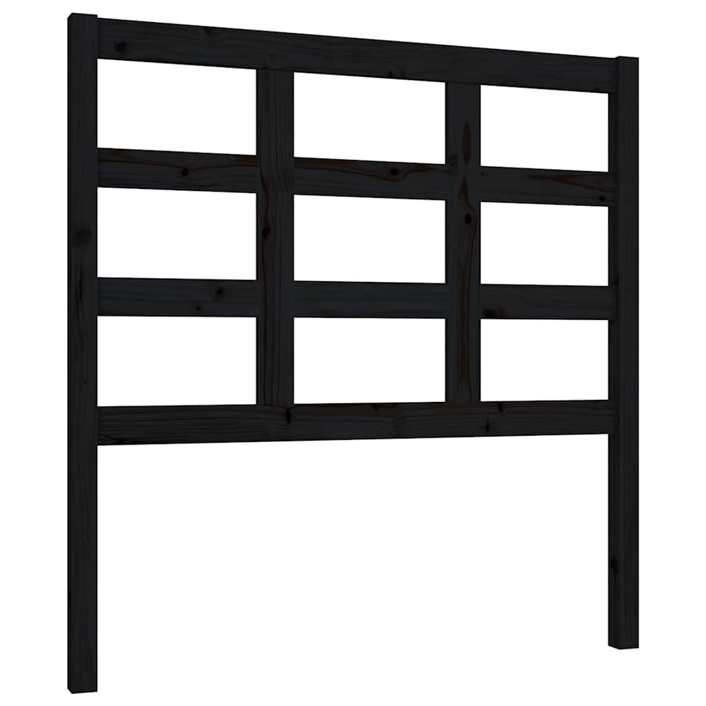 sengegærde 95,5x4x100 cm massivt fyrretræ sort