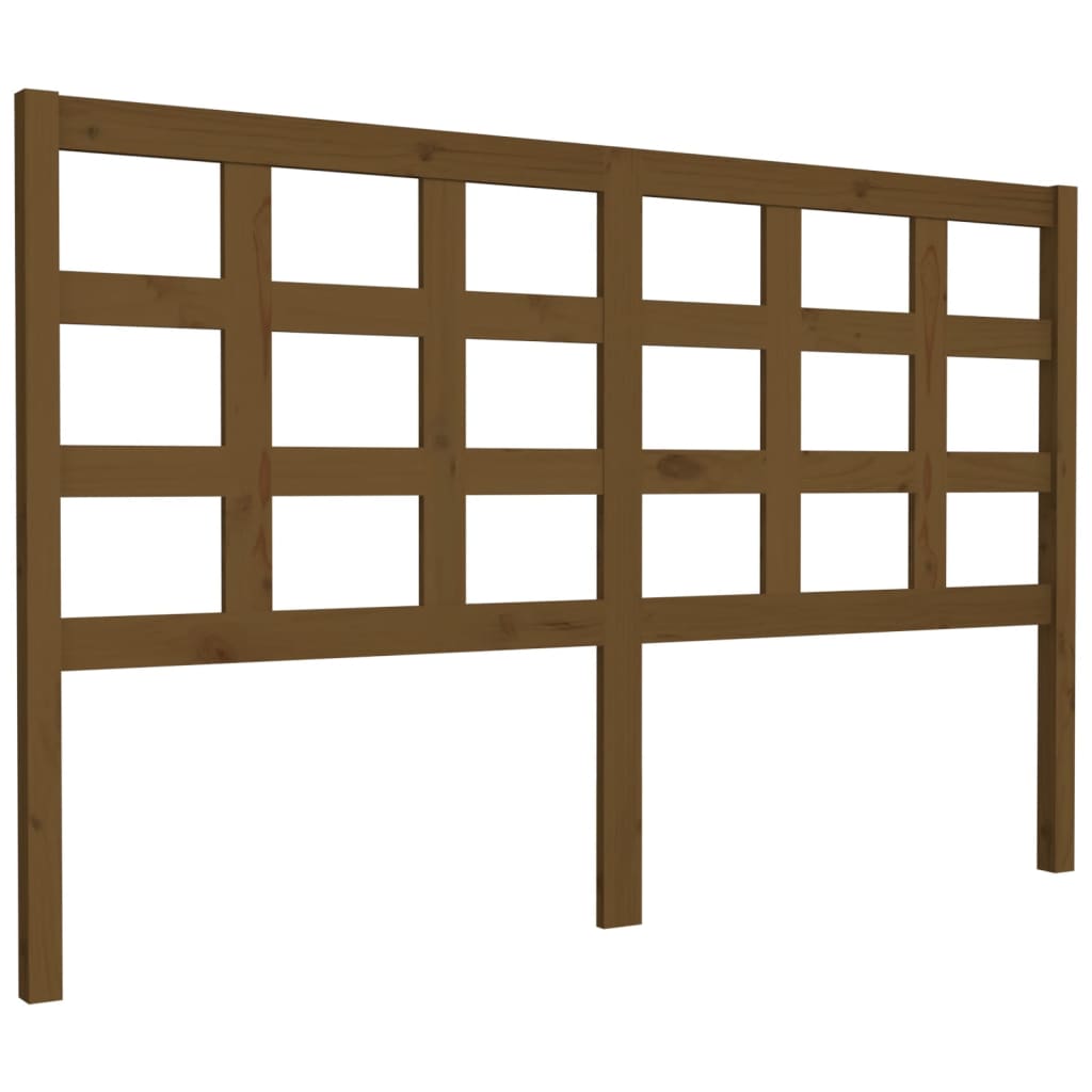 sengegærde 156x4x100 cm massivt fyrretræ gyldenbrun